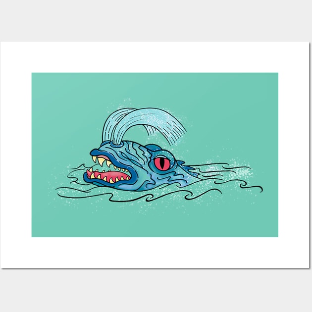 Sea Monster #2 Wall Art by WhiteBearDesign